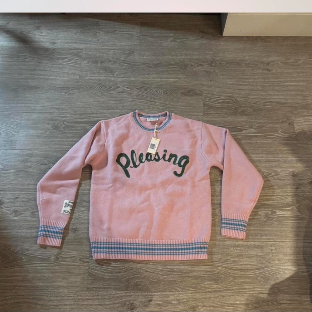 NWT PLEASING PINK AND GREEN CREWNECK
